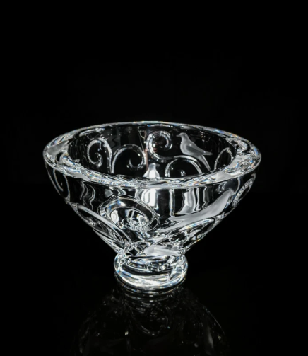 Lalique “Verone” Clear Crystal Vase